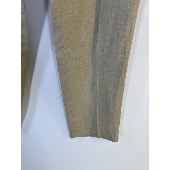 Men’s Linen Tan Pants | Made In Italy Size 36 - Picture 4 of 13